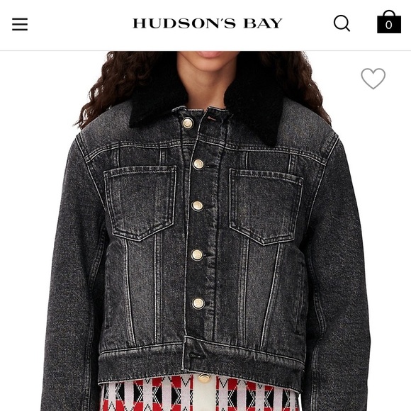 Maje Birche Faux Fur-Trim denim Jacket - Picture 5 of 7